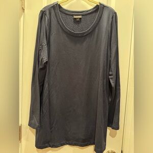 J. Jill Wearever Collection Navy Top